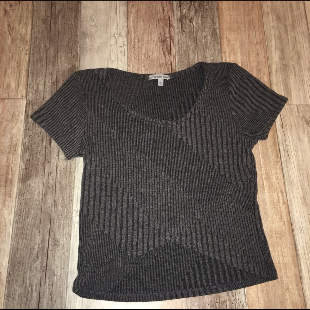Charlotte Russe grey crop top